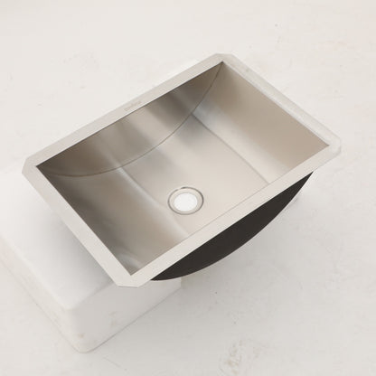 Brushed Nickel Stainless Steel Undermount Bathroom Sink With Pop-Up Drain, Easy To Clean, Durable, Noise-Reducing