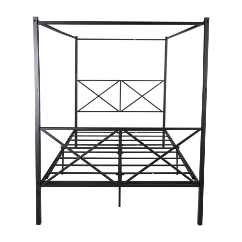 Black Metal Canopy Bed