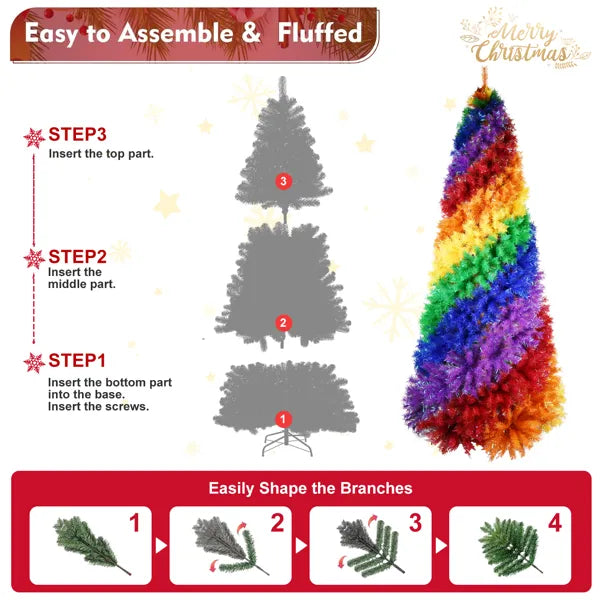 Spiral Rainbow Christmas Tree