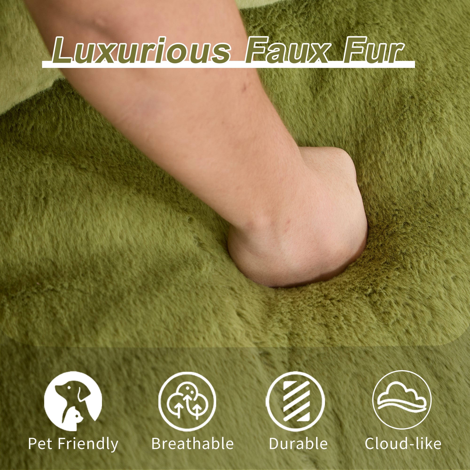 Green Fluffy Bean Bag