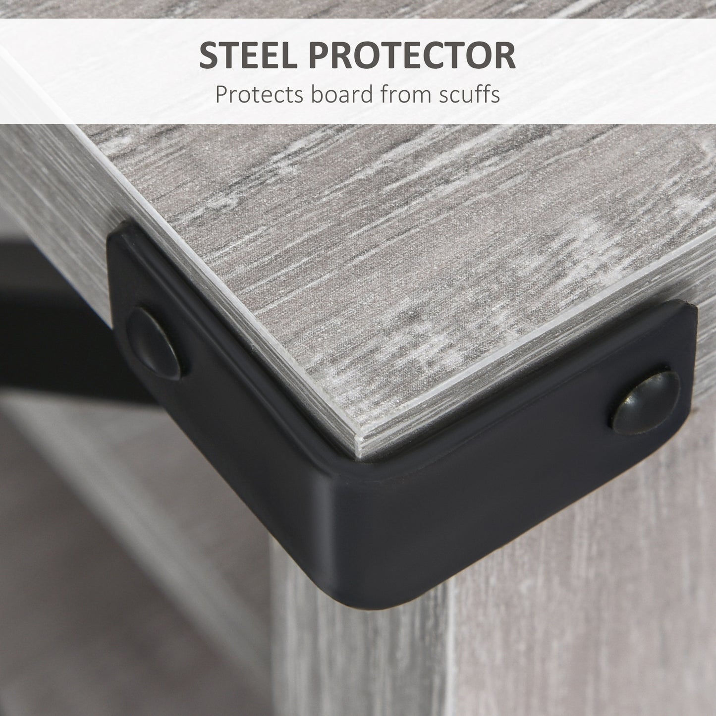 Ample Storage TV Stand with 2 Cable Management Hole