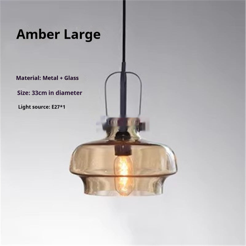 Amber Glass Bar Chandelier