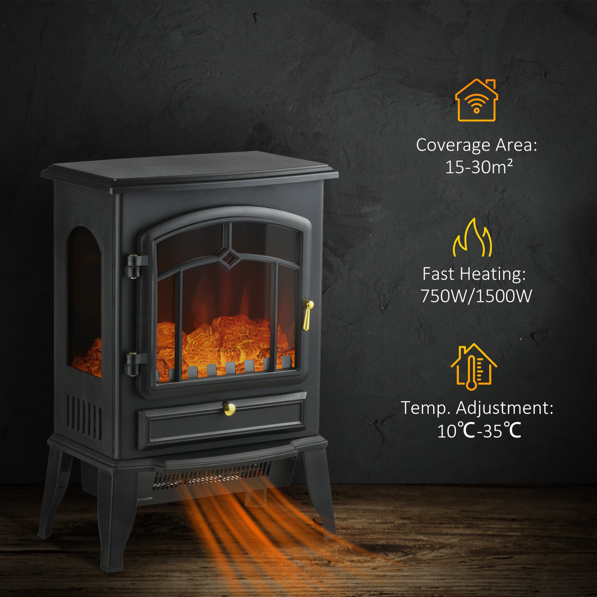 Freestanding Electric Fireplace Stove