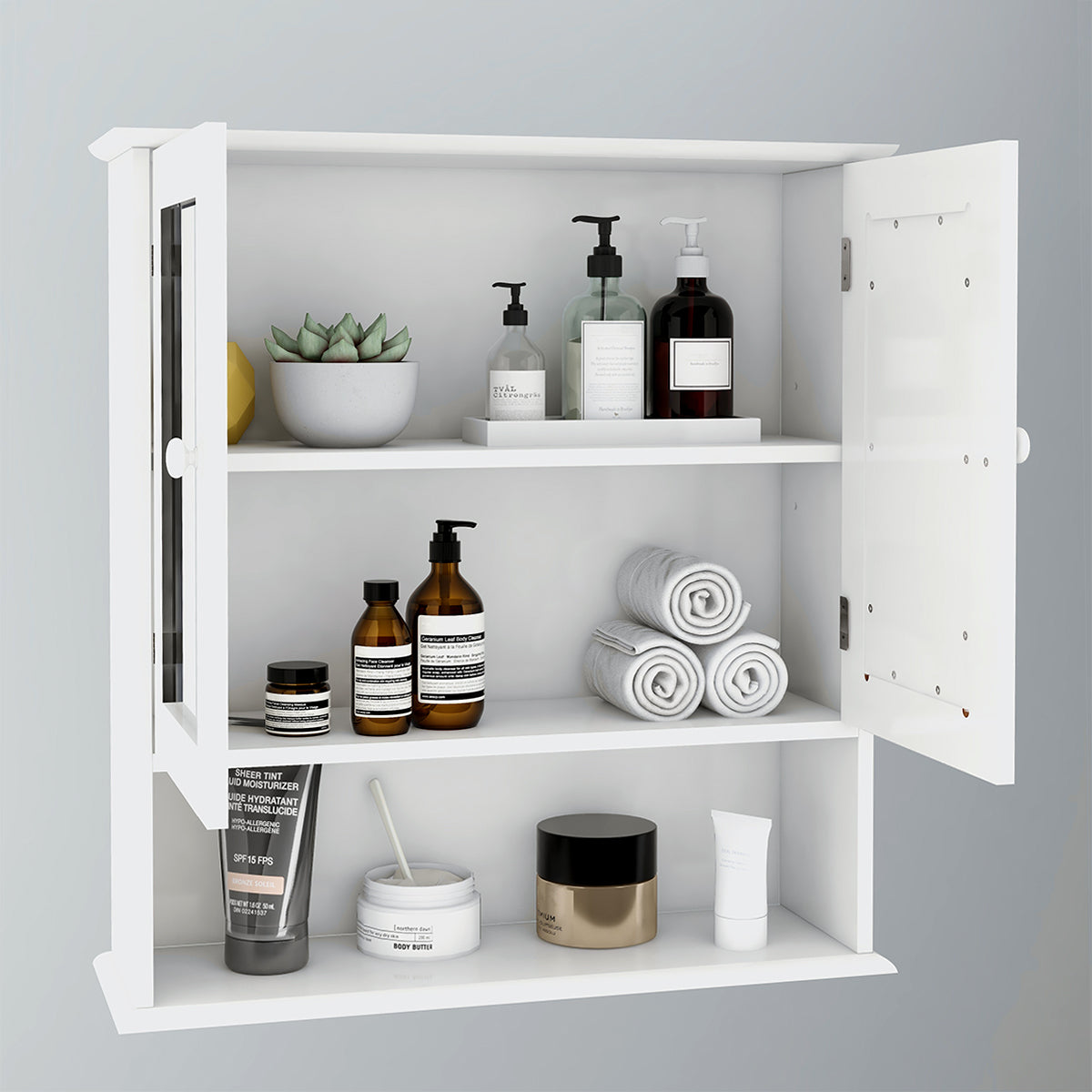 Mirror Door Storage Cabinet