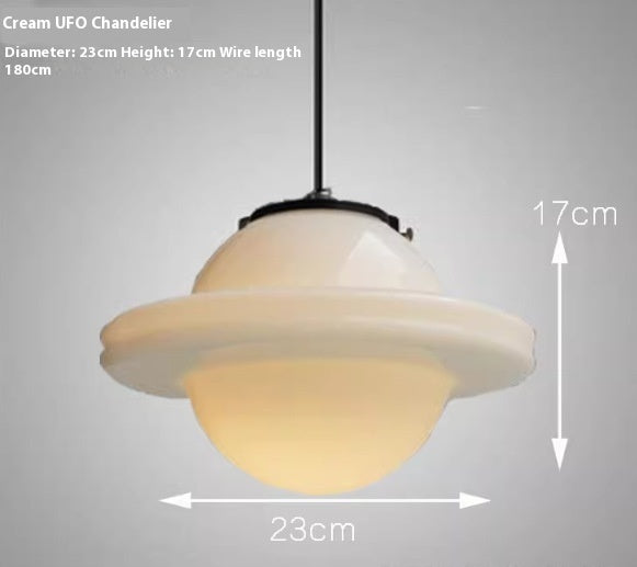 Simple Personality Retro Industrial Style Living Room Dining Room Single Head Cream Chandelier