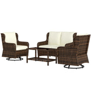 Wicker Swivel Patio Set