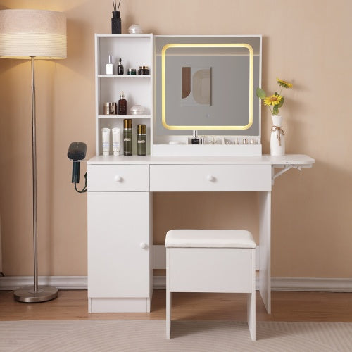White Modern Vanity Desk