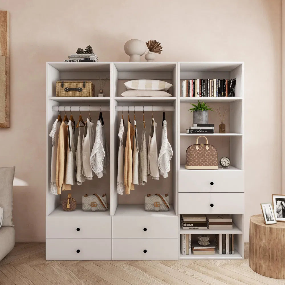 Wood Armoire Closet Organizer System Bedroom