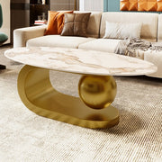 Marble Oval Coffee Table