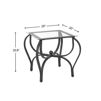 3-Piece Tempered Glass Coffee Table Set