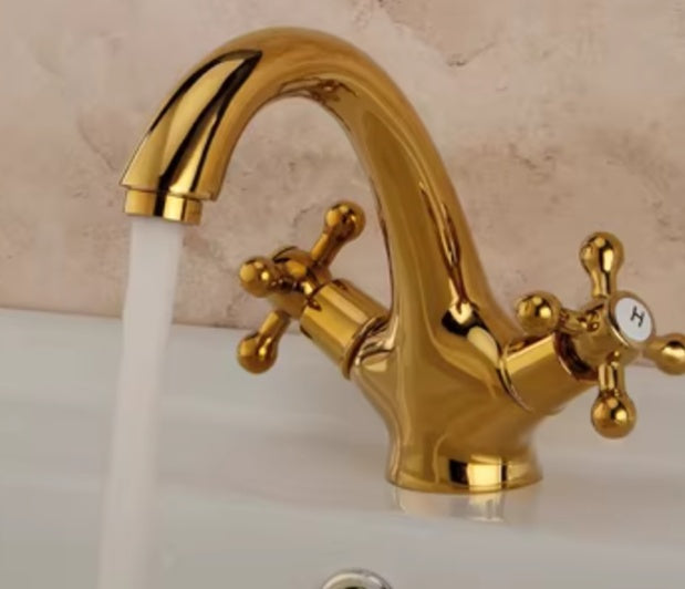 Antique Brass Washbasin Faucet