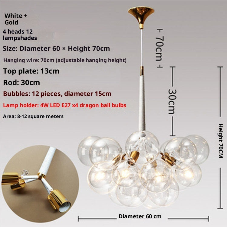 Children's Room Warm Creative Glass Chandelier