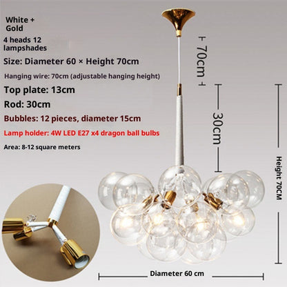 Children's Room Warm Creative Glass Chandelier