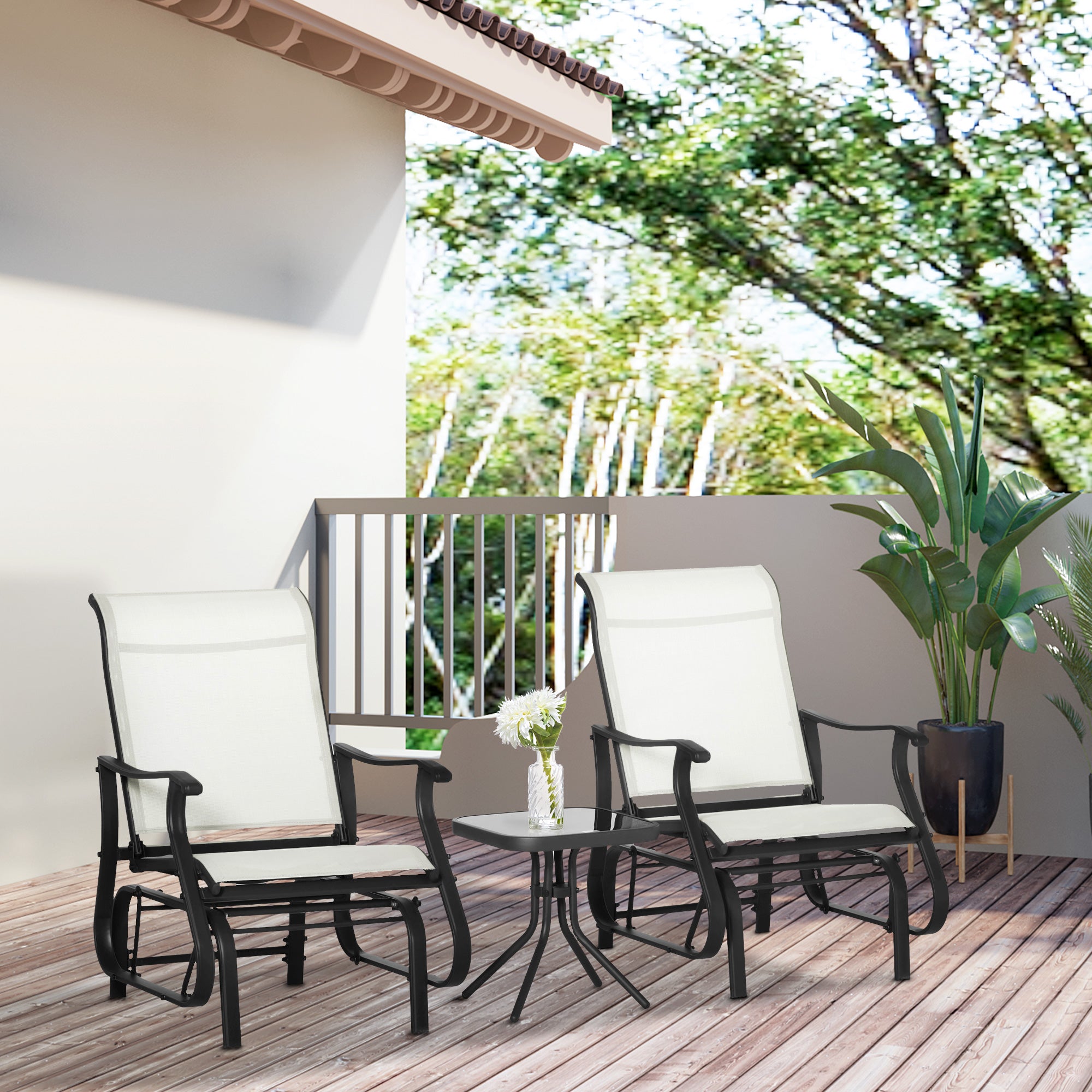Aluminum Patio Glider Set
