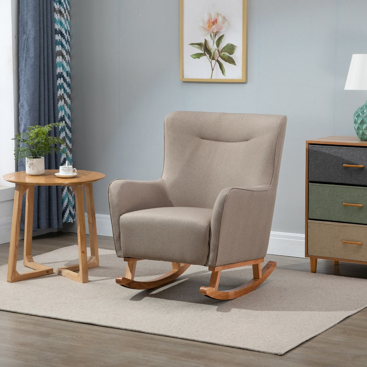 Grey Rocking Armchair