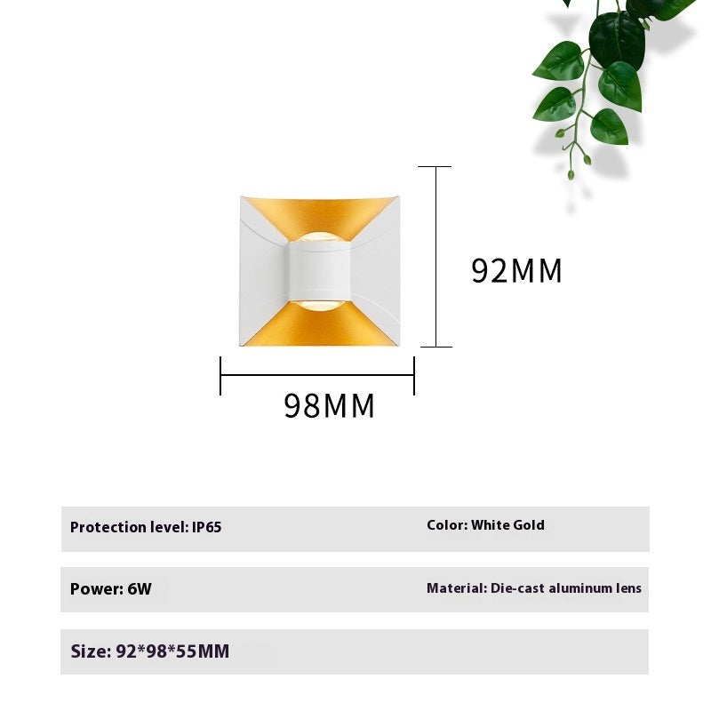 Bedroom LED Wall Lamp Balcony Aisle Exterior Wall Lamp