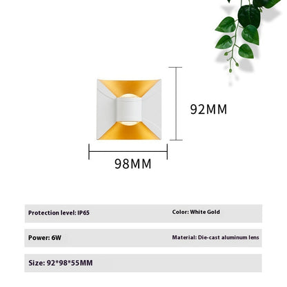 Bedroom LED Wall Lamp Balcony Aisle Exterior Wall Lamp