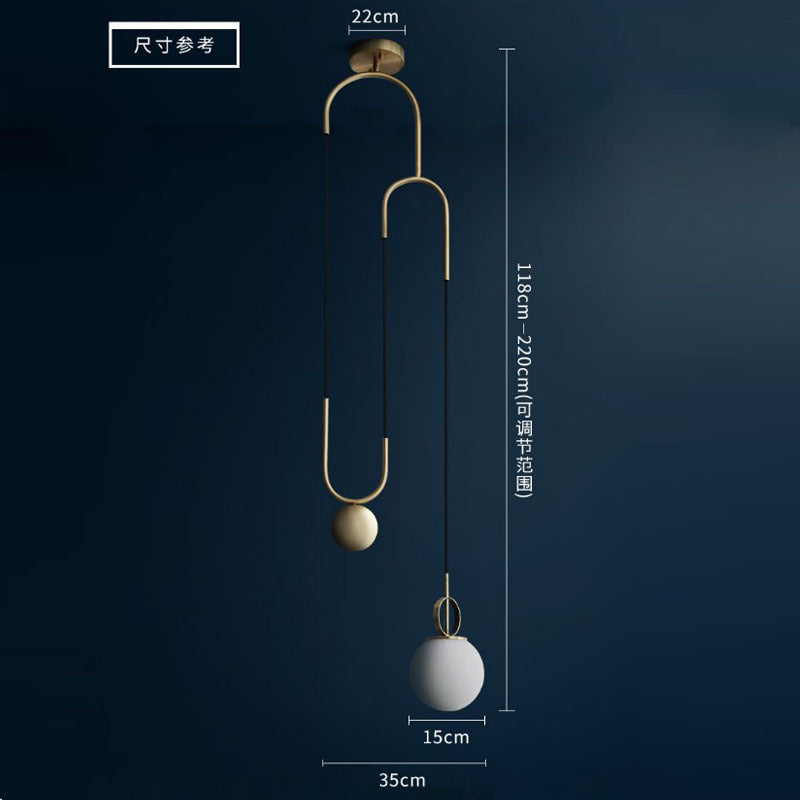 Creative Post-modern Glass Ball Decorative Chandelier