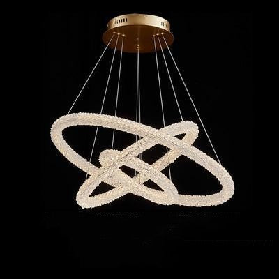 Crystal Ring Chandelier 100cm Tiered Design
