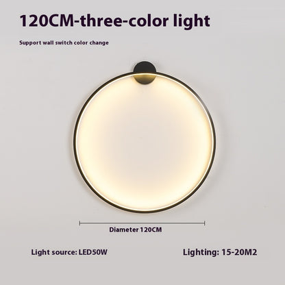 Minimalist Round Bedroom Bedside Lamp Wireless Living Room Sofa Background Wall Hotel Decorative Wall Lamp