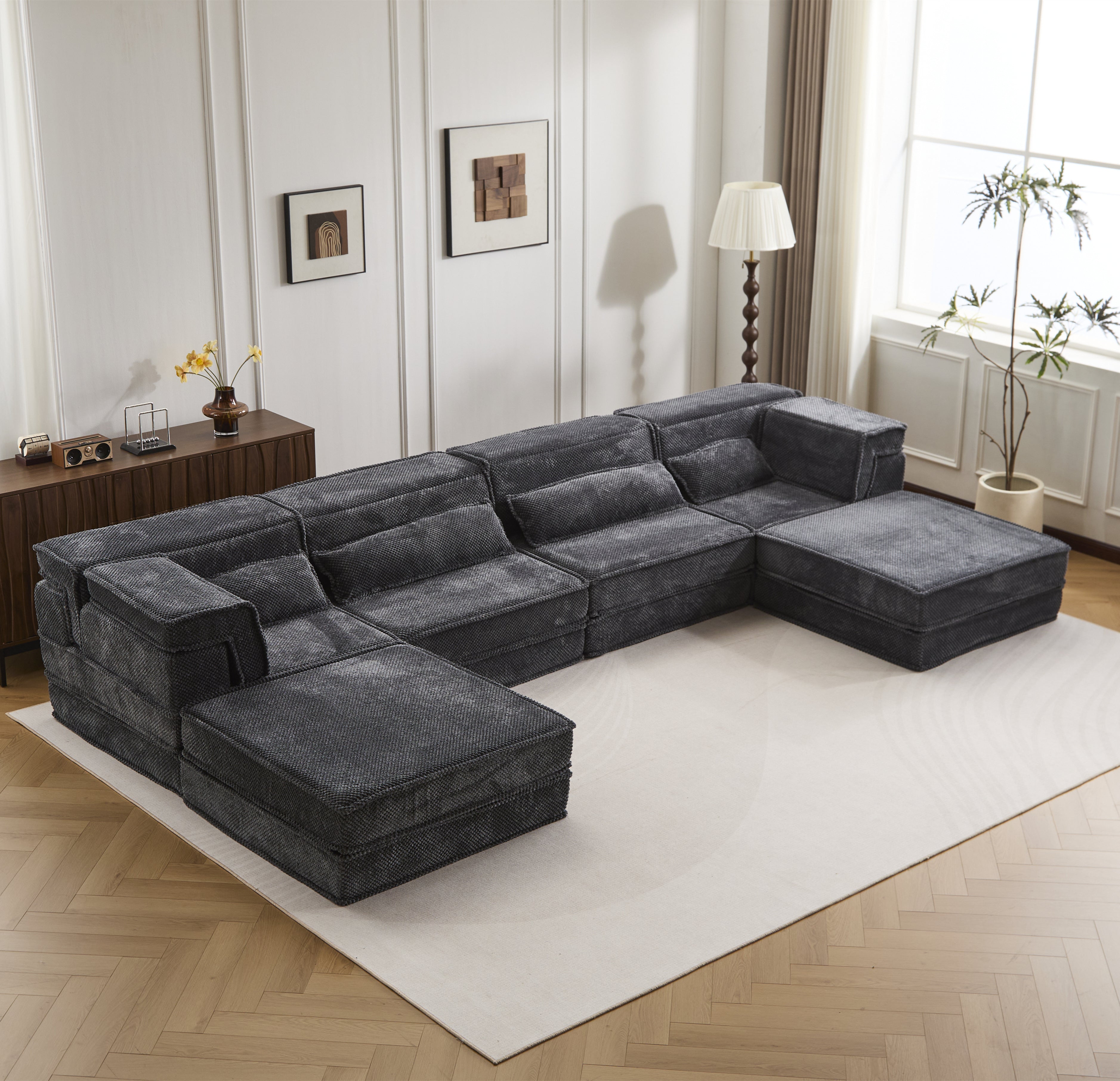 Dark Grey Modular Sofa