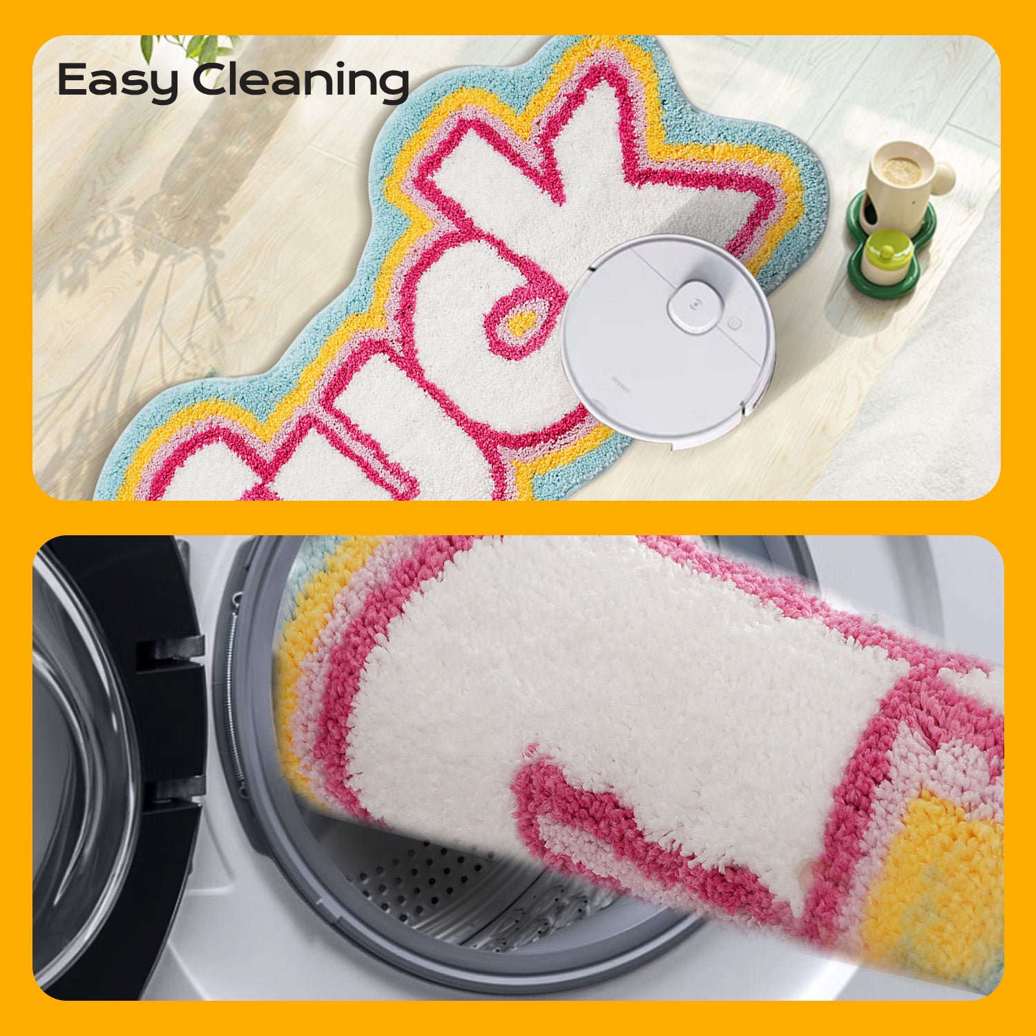 Leaf Shaped Bath Rug
