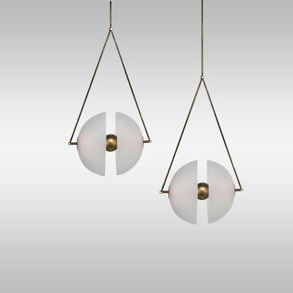 Post-modern Exhibition Hall Glass Window Chandelier