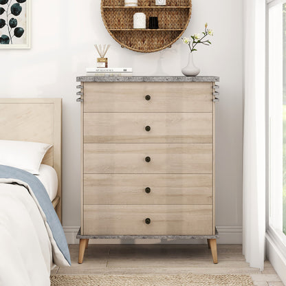 Farmhouse Chest Dresser Of Drawers Tall Storage Organizer