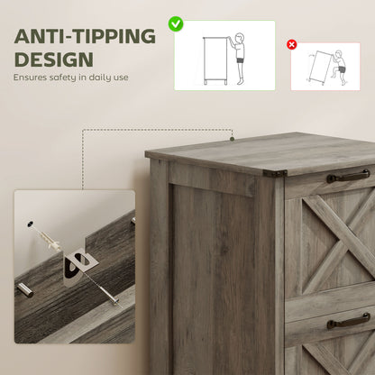 Vertical File Cabinet with 2 Drawers