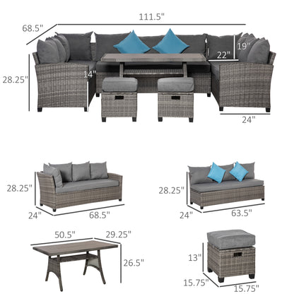 6 Piece Patio Furniture Set