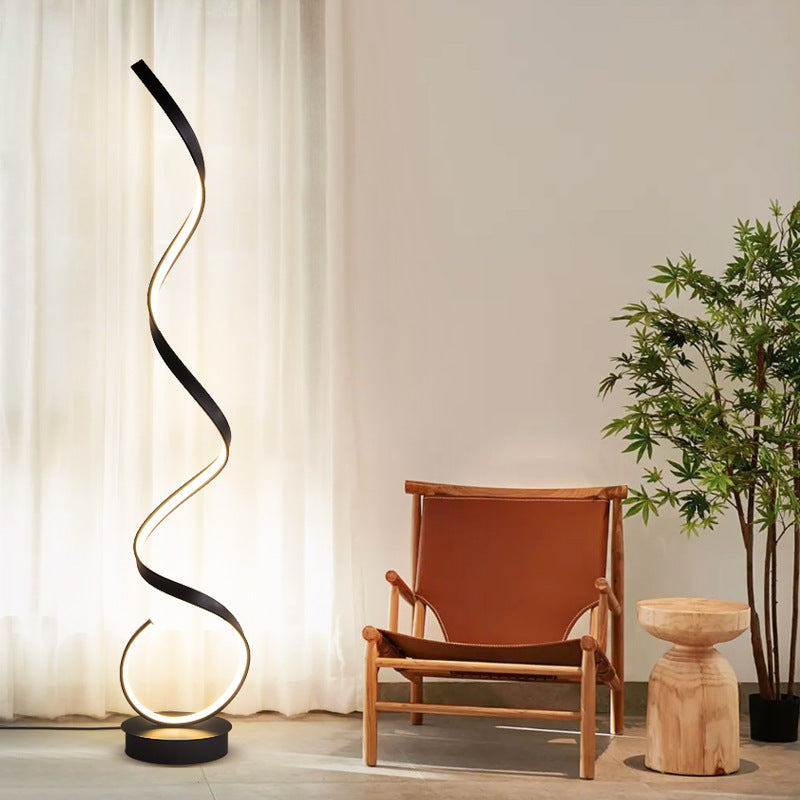 Black Spiral Floor Lamp