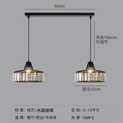 Simple Modern Light Luxury Crystal Creative Sun Lamp Bedroom Bedside Small Droplight