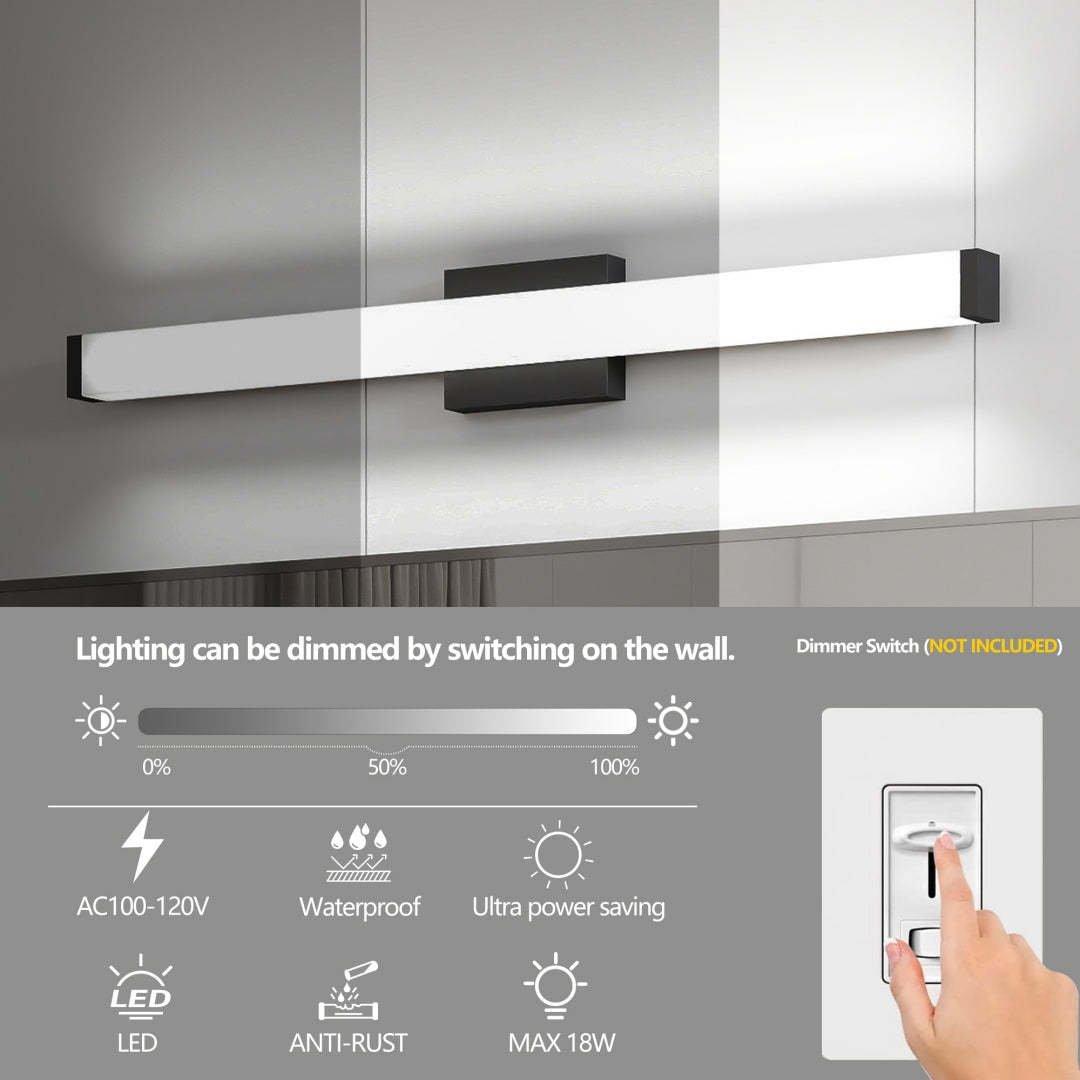 Black Modern Vanity Light