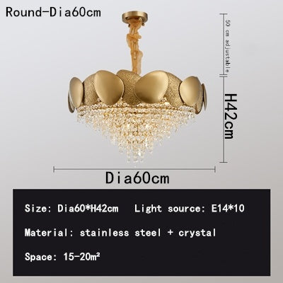 Crystal Stainless Steel Chandelier