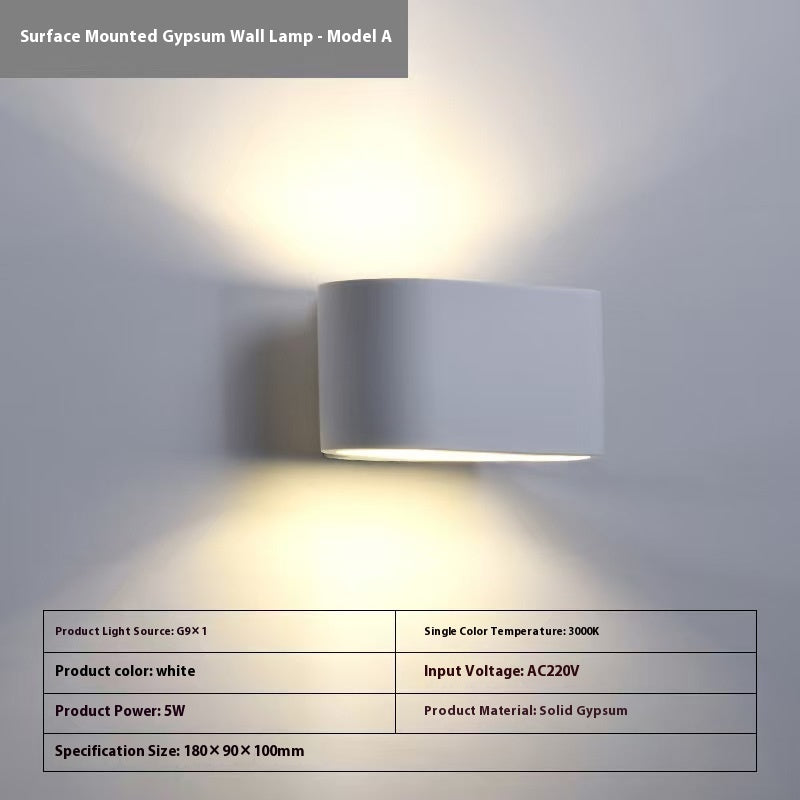 Plaster Wall Lamp Simple Nordic Atmosphere