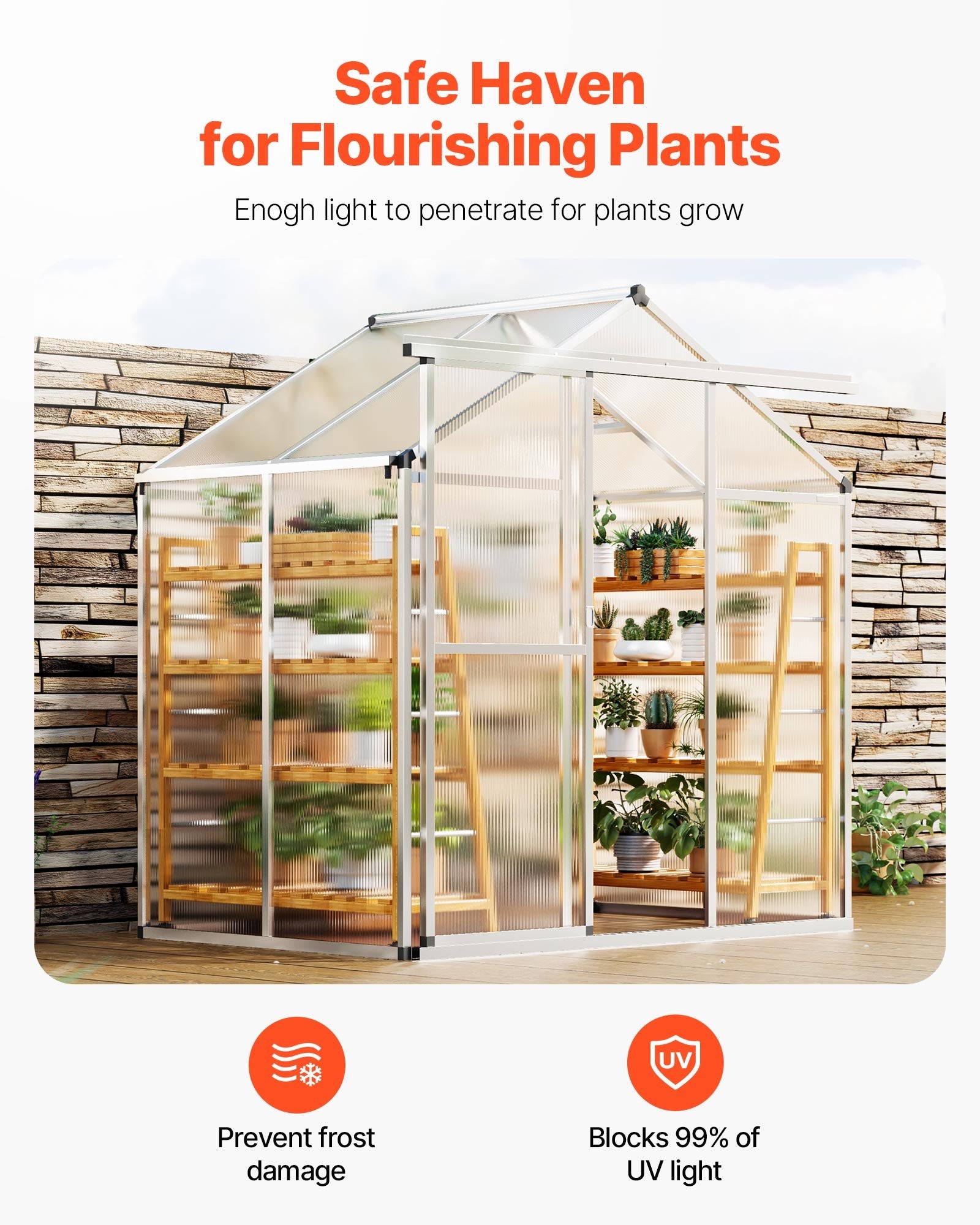 Aluminum Polycarbonate Greenhouse