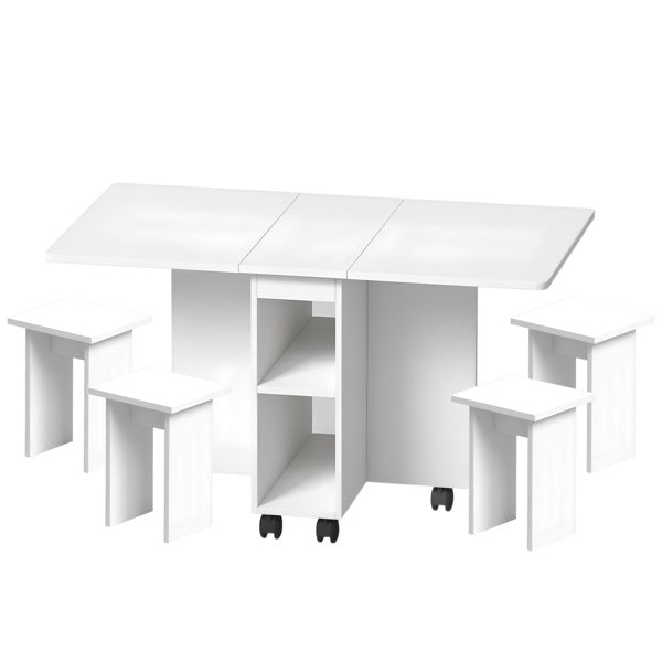 White Drop Leaf Table Set