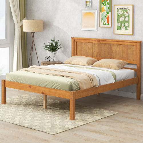 Oak Wood Platform Bed