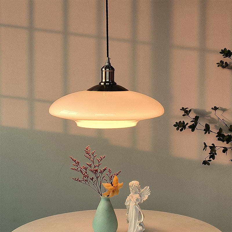 Milky White Glass Chandelier 32cm Or 40cm