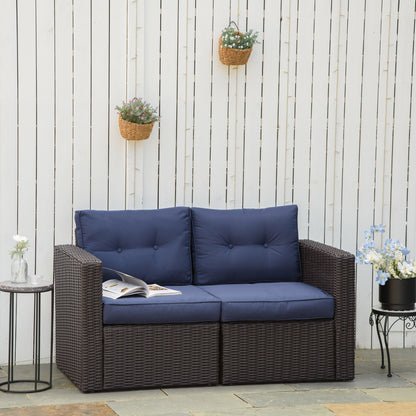 2 Piece Patio Corner Sofa Set