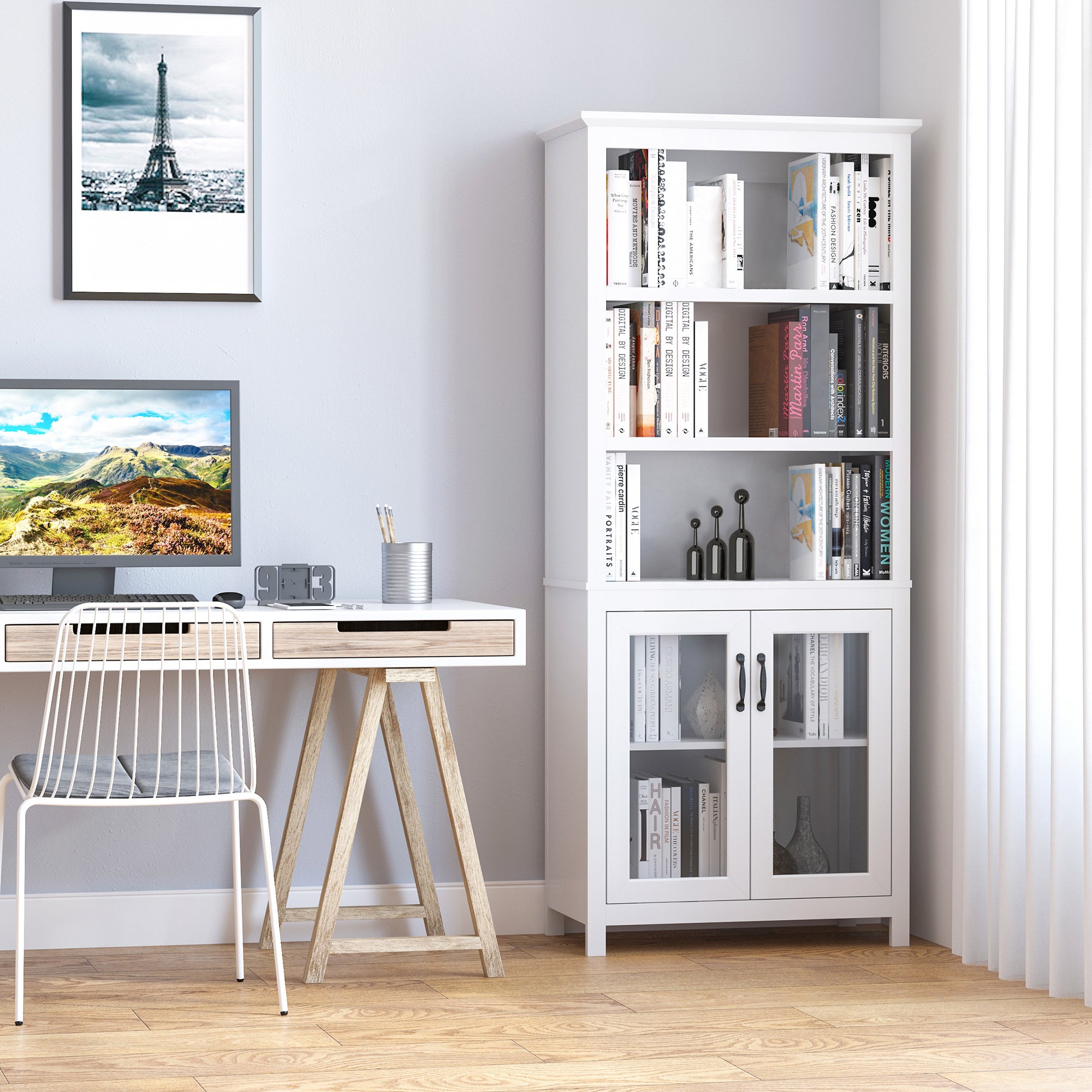 Adjustable Shelf Storage Hutch