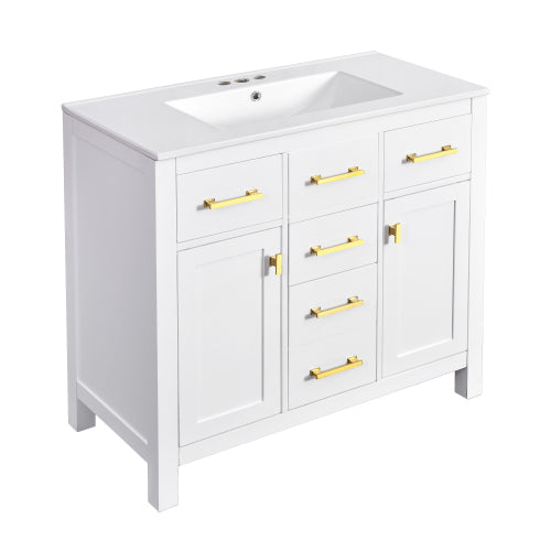 White Ceramic Vanity Sink