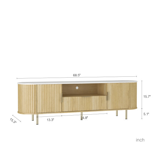 Lving Room Floor-standing TV Cabinet With 16 Color LEDs, Entertainment Center With Storage Doors, TV Console Media Cabinet,  Living Room