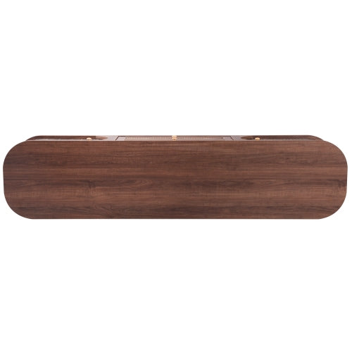 Wood Rattan Media Console