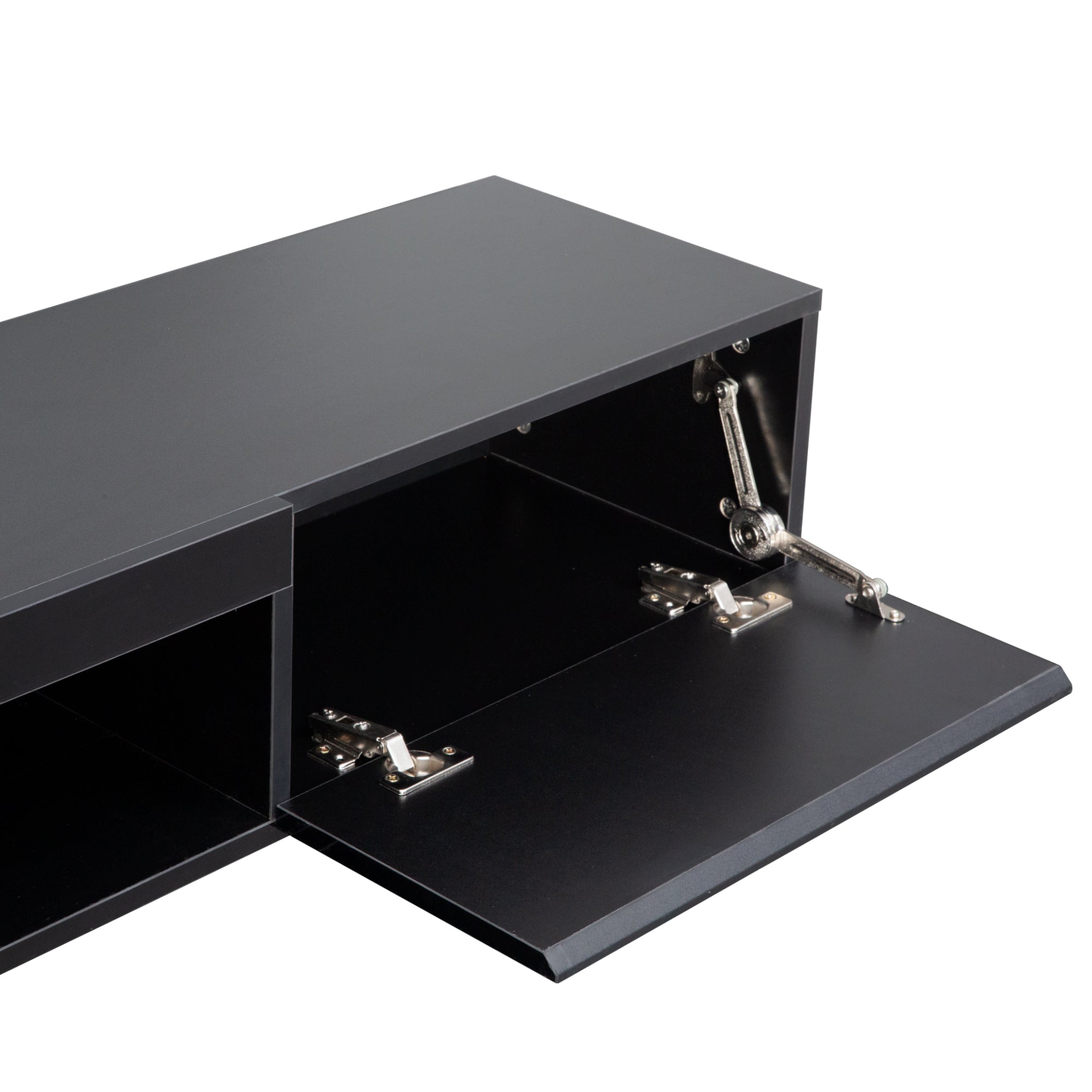 Black LED Floating TV Stand