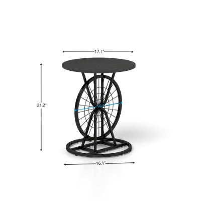 Round Industrial Side Table