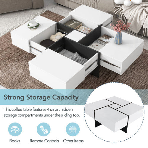 White Storage Coffee Table