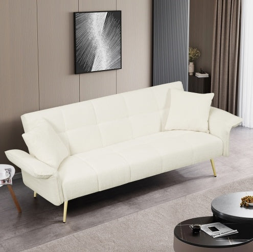 Grey Folding Armrest Sofa
