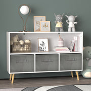 White Fabric Kids Bookshelf