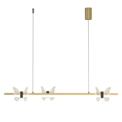 Modern elegant butterfly flower chandelier with gold and matte silver finish featuring translucent wing accents for dining room decorbites elegant butterfly